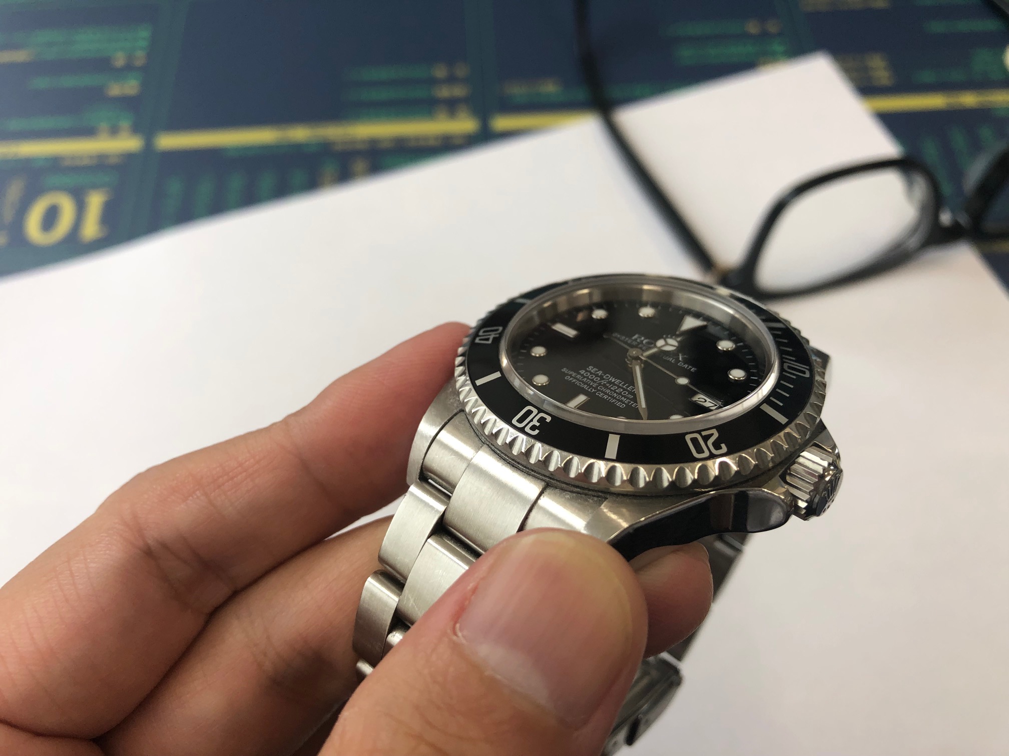 ロレックス ROLEX シードゥエラー 16600 V番 最終品番 メンズ 腕時計 デイト ブラック 文字盤 オートマ ウォッチ Sea-Dweller VLP 90185481